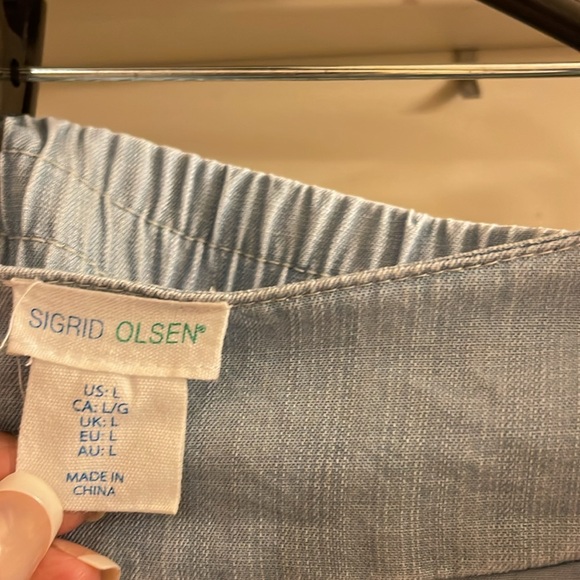 Denim Sigrid Olsen vest and skirt set size large only worn a couple of hours - Picture 2 of 4
